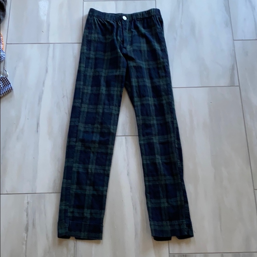 Brandy Melville Tilden green and navy plaid pants